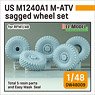US M1240A1 M-ATV Sagged Wheel set (for Rye Field Model) (Plastic model)