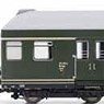 DR, 2-unit double-decker coach DB7, bottle green/grey `DEUTSCHE REICHSBAHN`, ep. III (2-Car Set) (Model Train)