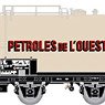 SNCF, 2-unit set 3-axle tank wagons, `Petroles de l`Ouest`, grey livery, ep. IV (2-Car Set) (Model Train)