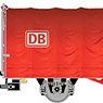 DB, 2-unit pack 2-axle tarpaulin Kijls wagons, traffic red livery, ep. V-VI (2-Car Set) (Model Train)