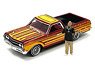 1965 Chevy El Camino Lowrider Red with Lowrider w/Enthusiast Figure (Diecast Car)