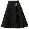 PNM Side Belt Slit Pleated Skirt II (Black) (Fashion Doll)