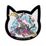 「初音ミク×招き猫」 猫型アクリルマグネット Art by らっす 黒猫 座り右手あげ (キャラクターグッズ)