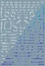 1/100 GM Line Decal No.2 [with Caution] #2 White & Neon Blue (Material)