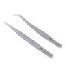 Extremely Knurled Precision Stainless Steel Tweezers Straight Tip, (Set of 2) w/Case (Hobby Tool)
