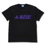 Love Live! A-RISE Neon Sign Logo T-Shirt Black M (Anime Toy)