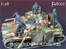 WWII ドイツ IV号戦車 戦車兵4体/装備品セット (プラモデル)