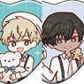 Heart Type Can Badge [Obey Me! Nightbringer] 02 White Day Ver. Blind (Retro Art Illust) (Set of 5) (Anime Toy)