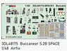 Buccaneer S.2B Space 3D Decal Set (for Airfix) (Plastic model)