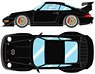 Porsche 911 (993) GT2 EVO 1998 Black (Diecast Car)