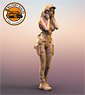 Military Girl No.5 Automatic Rifle and Hat Statue (Plastic model)