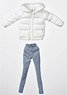 CS013B Down Jacket + Leggings Set for 1/12 Action Figure (White) (Fashion Doll)