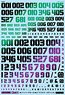 1/100 GM Number Decal No.3 [Military Stencil] Prism Black & Neon Blue (Material)