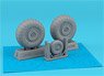 Ju88 wheels w/ weighted tyres (Plastic model)