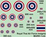 Royal Thai AF Insignia, 2 sets (Decal)