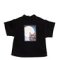 1/12 Big Silhouette T-Shirt - Photo art - (Black x Black Cat) (Fashion Doll)