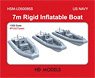 US Navy 7m Rigid Inflatable Boat (4 Pieces.) - 3 Types (Plastic model)