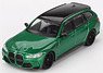 BMW M3 Competition Touring Isle of Man Green Metallic Green Metallic (LHD) [Clamshell Package] (Diecast Car)