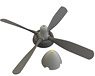 P-51B/C Hamilton Standard Propeller (uncuffed) (for Eduard) (Plastic model)