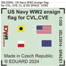 US Navy WW2 ensign flagfor CVL, CVE, CL & DD SPACE 3D Decal (Plastic model)