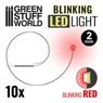 Blinking LED Light Red 2mm (Material)