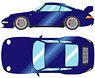 Porsche 911 (993) Carrera RS 1995 (Japan ver.) Iris Blue Metallic (Diecast Car)