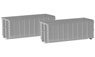 (HO) Accessory ripped roll-off tray, grey (2 pieces) (Model Train)