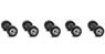 (HO) Wheel Set for swedish Box Truck Chrome / Black (10 Pieces) (Model Train)