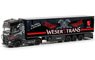 (HO) Scania CS20 HD Refrigerated Box Semi Trailer `Weser-Trans Bremen` (Model Train)