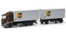 (HO) Mercedes-Benz Actros Classic Space Double Box Trailer `UPS` (Model Train)