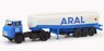 (HO) Scania Vabis LB 76 fuel tank semitrailer truck `Aral` (Model Train)