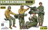 U.S. M8 Greyhound Crew x 4 pcs Figures (Plastic model)