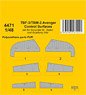 TBF-3/TBM-3 Avenger Control Surfaces (for Academy) (Plastic model)