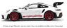 Porsche 911 GT3 RS 2022 White / Pyro Red (Diecast Car)