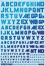 1/100 GM Font Decal No.1 [Military Stencil Alphabet`] Prism Blue & Neon Blue (Material)