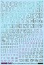 1/100 GM Font Decal No.2 [Line Shape Alphabet`] Prism Black & Neon Blue (Material)