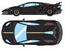 Lamborghini Aventador SVJ 2018 (Nireo wheel) Nero Acrilico / Italian Stripe (Diecast Car)