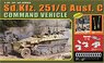 WW.II German Sd.Kfz.251/6 Ausf.C Command Vehicle w/EZ Track/Metallic Car Width Pole/Figures (Plastic model)