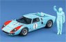 Ford GT40 Mk2 P / 1015 1966 Le Mans #1 Blue w/Figure (Diecast Car)