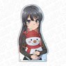 [Rascal Does Not Dream of a Knapsack Kid] Extra Large Die-cut Acrylic Board Knapsack Girl Snow Ver. (Anime Toy)