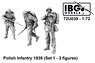 Polish Infantry 1939 Set 1 (Set of 3) (3D Printed) (Plastic model)
