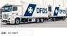 DFDS Mercedes-Benz Actros MP5 Giga Space Riged Reefer Truck 6X2 Tag Axle Riged Reefer Drawbar Turntable Trailer - 5 Axle (Diecast Car)