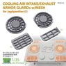Cooling Air Intake/Exhaust Armor Guards w/Mesh for Jagdpanther G1 (Plastic model)