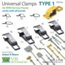 Universal Clamps Type 1 for WWII German Panzer (all brands) (Plastic model)