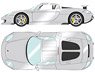 Porsche Carrera GT 2004 Rear wing up GT Silver (Diecast Car)