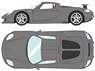 Porsche Carrera GT 2004 Rear wing up Slate Gray (Diecast Car)