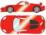 Porsche Carrera GT 2004 Rear wing up Candy Red (Diecast Car)