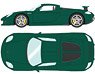 Porsche Carrera GT 2004 Rear wing up ブリティッシュレーシンググリーン (ミニカー)