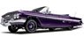 Chevrolet Impala Open Convertible 1961 Lowrider Purple (w/Movable Suspension) (Diecast Car)