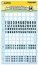 Race Number Decals M Size White Base (1 Sheet) (Material)